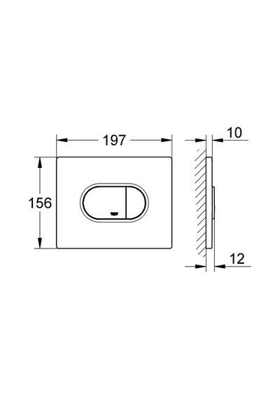 Grohe Arena Cosmopolitan Kumanda Paneli, Krom, 38858000 Gri
