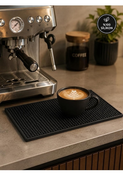 Siliconly Bar Mat 30x15 %100 Silikon Kaymaz Tezgah Pedi Bardak/kafe/bar Diğer