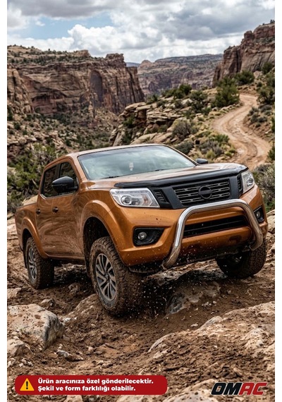 Nissan Navara 2016-2026 Uyumlu Araca Özel Pars Ön Koruma 76mm Krom