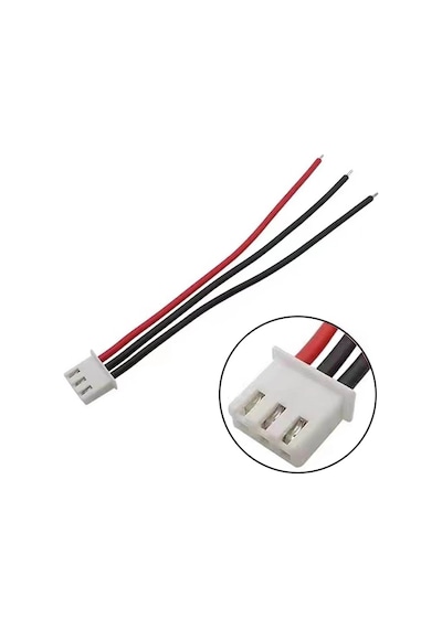 Jst-xh 2.54mm 3 Pin 26awg 20cm Tek Damarlı Dişi Bağlantı Kablosu