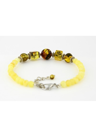 Kehribar Bayan Bileklik Özel Tasarım Ambergold Blk23-70 Çok Renkli