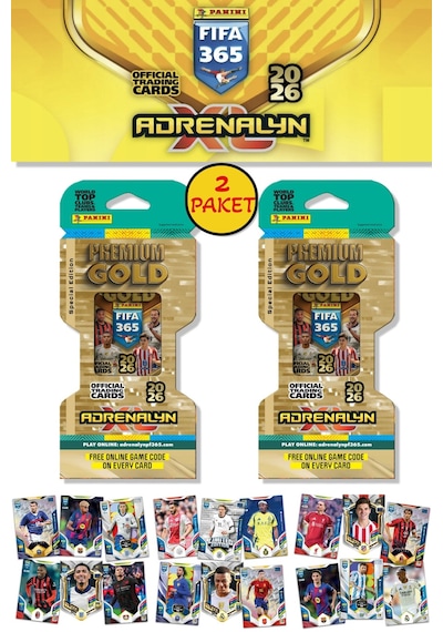 Panini Premium Gold 2026 Adrenalyn Xl Futbolcu Kartı Special Edition 2 Paket 20 Kart