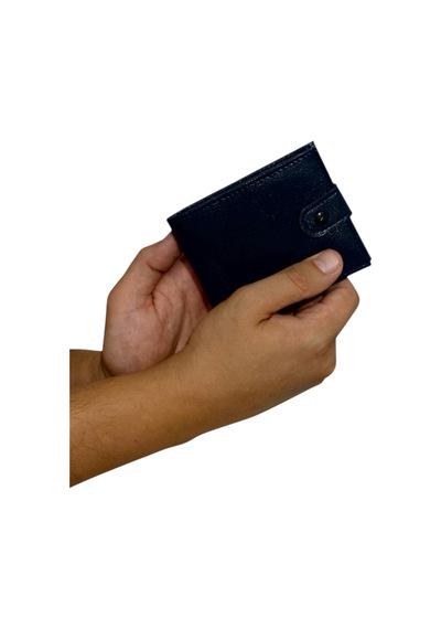 Premium Serisi Lüks Deri Özel Üretim Yatay Patlı Erkek Cüzdanı Lacivert