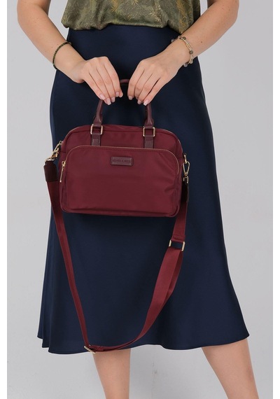 Silver Polo Sp1217 Kadın El Çantası Saten Bordo-bordo