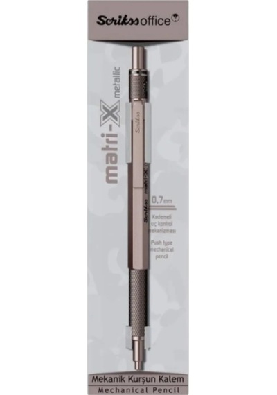 Scrikss Matrı-x Versatil Kalem 0.7 Şeffaf Ambalaj Metalik Bronz Renk Bronz
