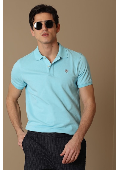 Lufian Erkek Laon Spor Polo Yaka T-Shirt 627111040091 Aqua Mavi