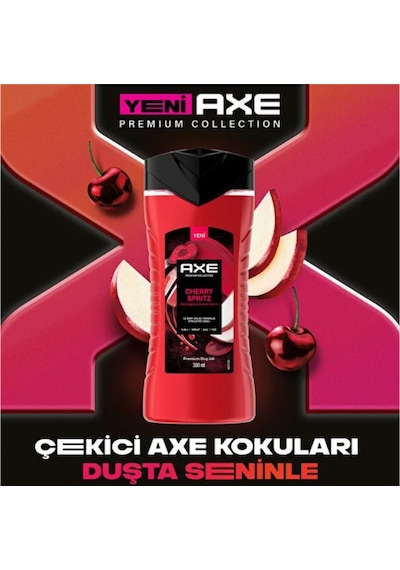 Axe Premium Collection Duş Jeli Cherry Spritz 300 Ml X 2 Adet PKT.AXE.028 Diğer