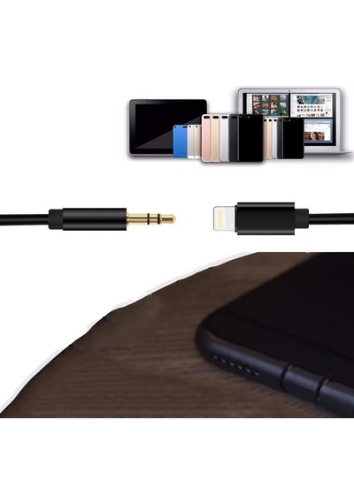 Microcase AL2959 Lightning to 3.5 mm Aux Çevirici Kablo Siyah