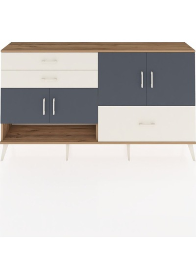 Arges Konsol 3 Raflı 3 Çekmeceli 4 Kapaklı 176x30x99 Çam-antrasit Çam-antrasit/aytaşı Arges Konsol 3 Raflı 3 Çekmeceli 4 Kapaklı 176x30x99 Çam-antrasit Çam-antrasit/aytaşı