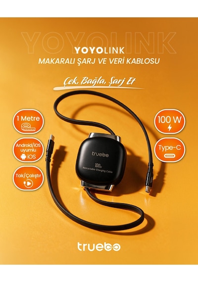 Yoyolink Katlanabilir Şarj Kablosu -