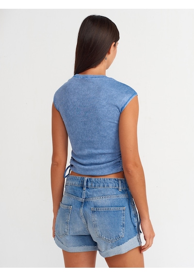 Dilvin Denim Şort-koyu Mavi 101a Mavi Koyu Mavi