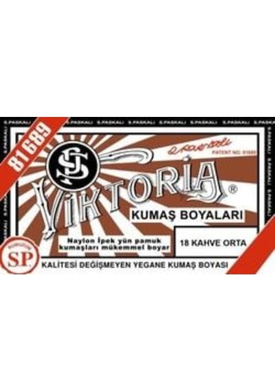 18 Orta Kahve Renk Kumaş Boyası Viktoria