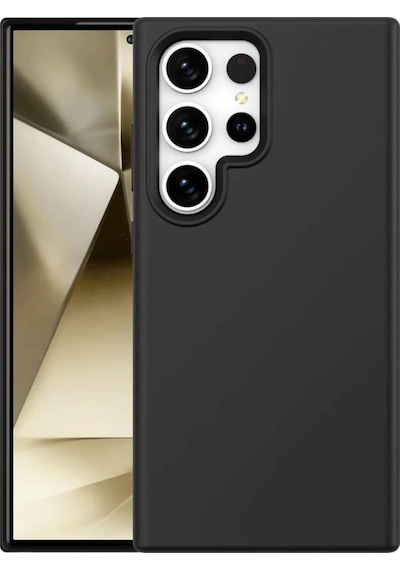 Samsung Galaxy Uyumlu, S24 Ultra Kılıf First Silikon - Siyah