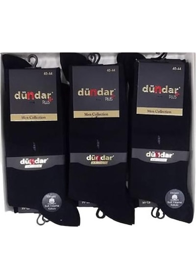 Dündar Çorap 12 Adet Dündar Erkek Plus Likralı Çorap 001
