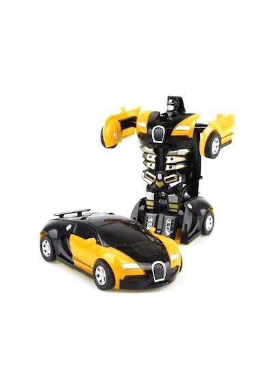 Transformer Robot Çek Bırak Kendinden Robota Dönüşen 1:32 Bugatti Oyuncak Araba Karışık