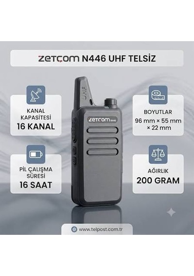 Zetcom El Telsizi Pmr N4446 Tekli