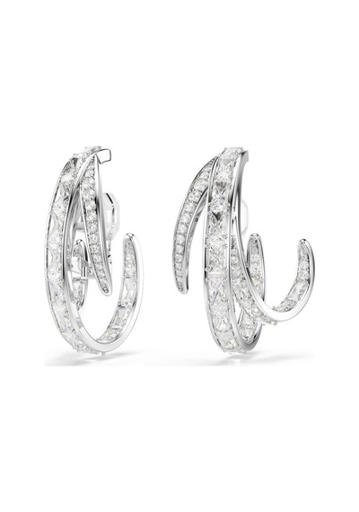 5756046 Swarovski Küpe Vienna Clip Earrings Mixed Cuts White Rhodium Lpated Metalik