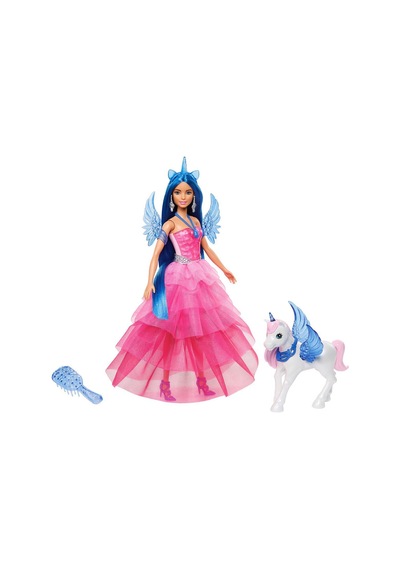 Hrr16 Barbie Mavi Saçlı Prenses Bebek Standart