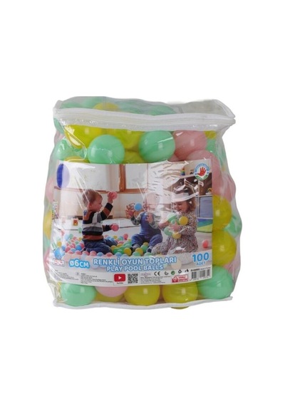 Er-6100 Soft Renk Havuz Topları Pvc Çantalı Çok Renkli