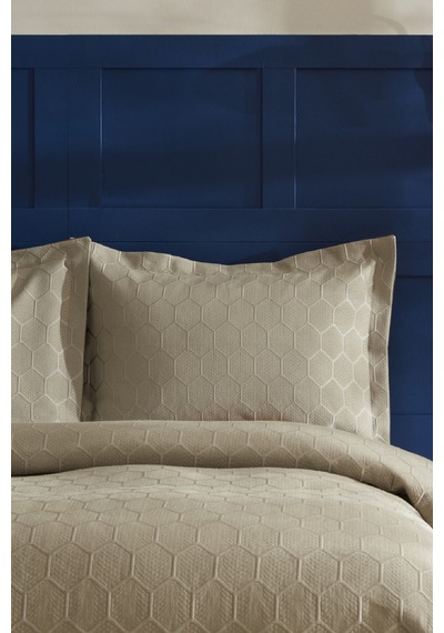 Nautica Home Polygon Çift Kişilik Yatak Örtüsü Seti Haki