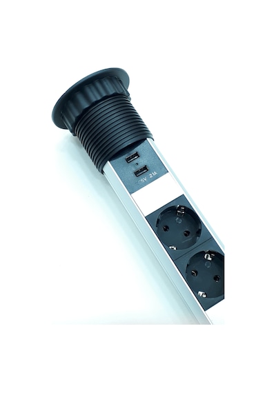 Masa Üstü Priz Bas Aç Tezgah Dolap Gizli Priz 2 Usb 2 220V Pop Up