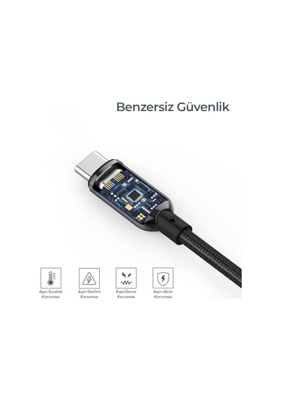 Is Beauty 60w Hızlı Şarj Kablosu Type-c Nb-q208b Yumuşak Slikon Tasarım Hızlı Veri Aktarımı 1 Metre Siyah Diğer