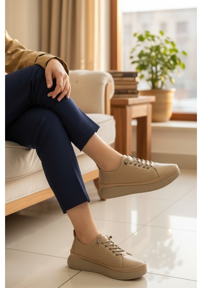 Enoch Kadın Siyah Lazer Kesim Detaylı Comfort Taban Şehir Sneaker Loafer Ten Enoch Kadın Siyah Lazer Kesim Detaylı Comfort Taban Şehir Sneaker Loafer Ten