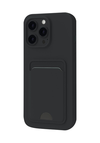 Apple iPhone Uyumlu  16 Plus Uyumlu Kılıf Kelvin Kartvizitli Silikon - Siyah