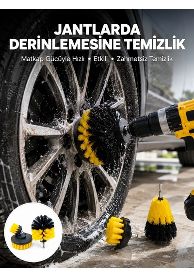 Derinlemesine Temizlik İçin Dayanıklı Kıllı Matkap Fırçası Başlığı Cn