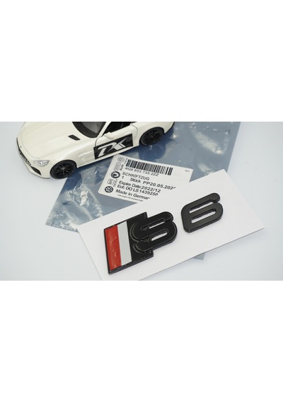 Dk Tuning S6 Siyah Gri Kırmızı Bagaj Logo Audi İle Uyumlu