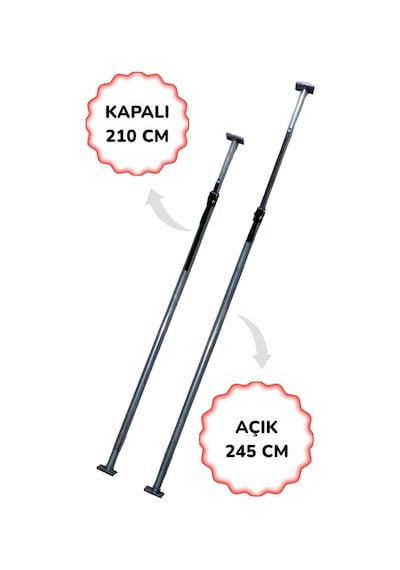 Yük Tutucu Ştanga Çelik 210 - 245 Cm