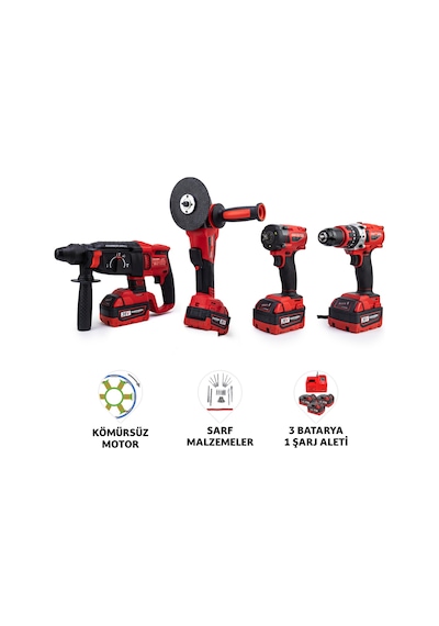 Dawreek MW350R 13 MM Mandren+ Somun Sıkma + Spiral + Hilti Dörtlü Set