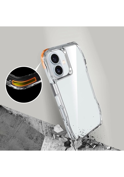 Apple Uyumlu iPhone 16 Plus Kılıf Airbagli Şeffaf Redclick İncek Kapak