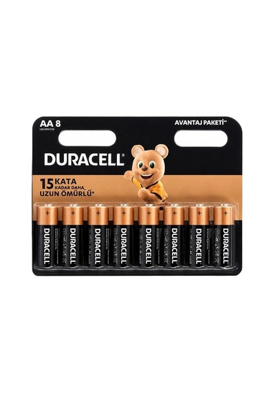 Duracell Lr6 Mn1500 Aa 1.5v Kalem Alkalin Pil 8'li   Paketi