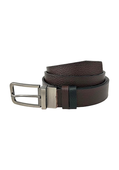 Süzer Deri Kahvrengi Siyah Çift Taraflı Hakiki Deri 3.5 Cm.lik Klasik Kemer - 300-809 Lacivert