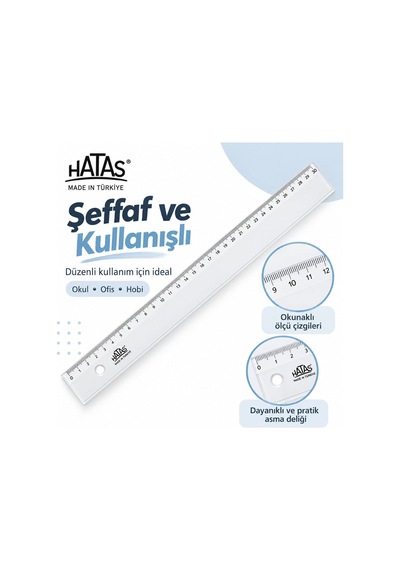 Şeffaf Cetvel 30cm