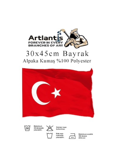 Bayrak 30x45 Cm Türk Bayrağı Kumaş 1 Adet Alpaka Kumaş Bez Bayrak Kaliteli Türk Bayrağı Kırmızı Beyaz Bayrak 30 X 45 Cm