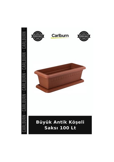 Premium Büyük Antik Köşeli Saksı 100 Lt Teras Bitki Ev