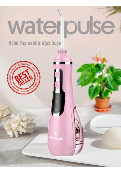 WaterPulse WP-V500-P Flosser Taşınabilir Şarjlı Masajlı Diş Protez Bakım ve Ağız Duşu