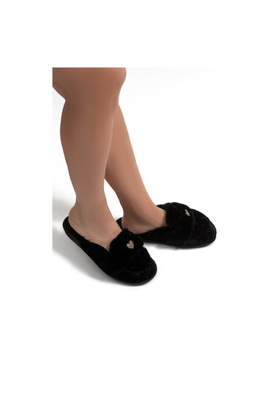 Twigy Mammy Peluş Kadın Ev Terliği Siyah 37/41 Siyah