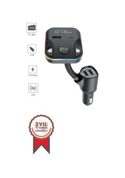 Torima G12 Pd Şarj Özellikli Dijital Göstergeli Bluetooth Fm Transmitter