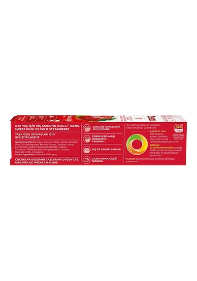 Mey İthalat .teen Yaban Çileği Diş Macunu 8-18 Yaş 60 Ml Renkli