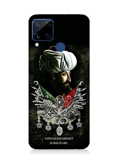 Realme C15 Uyumlu Fatih Sultan Mehmet Desenli Silikon Kılıf