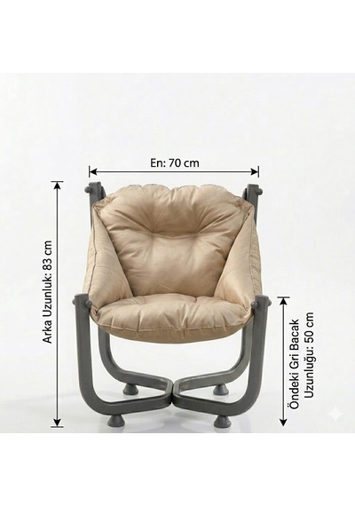 Missidea Standart Elit Relax Cappuccino Koltuk Kahverengi