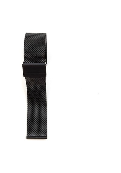 Hasır Kol Saat Kordonu Siyah Kalın Çelik 24 Mm Ø2,45
