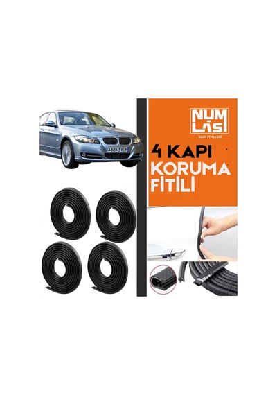 Bmw 3 Serisi E90 2006-2013 4 Kapı Koruma Fitili Siyah Renk Numlas-a Kalite-nm2354