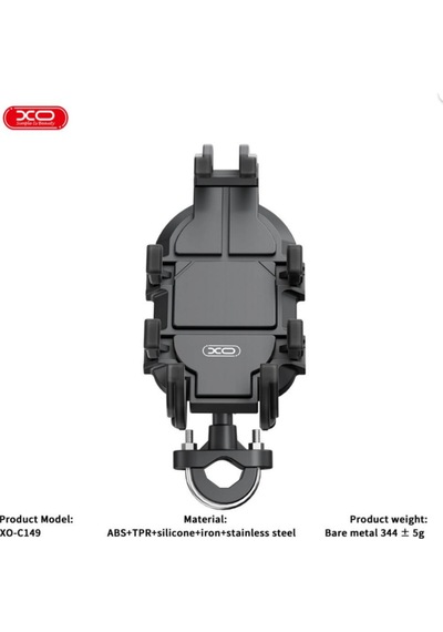 Xo C149 Gidon Sabitlemeli Motosiklet Ve Bisiklet Telefon Tutucu Sarsıntıya Dayanıklı, Anti-theft Telefon Sabitleyici
