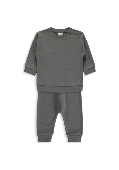 Civil Baby Basic 6-18 Ay Takım - Gri Antrasit