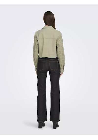 Only Onlelsa Short Crochet Jacket Kadın Ceket 15338055 Yeşil