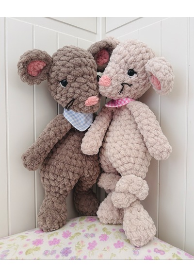 Berry The Mice Peluş Oyuncak Açık Bej